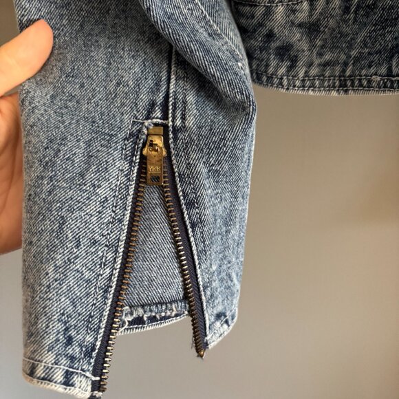 80s Acid Washed Crop Denim Jacket - Picture 11 of 16